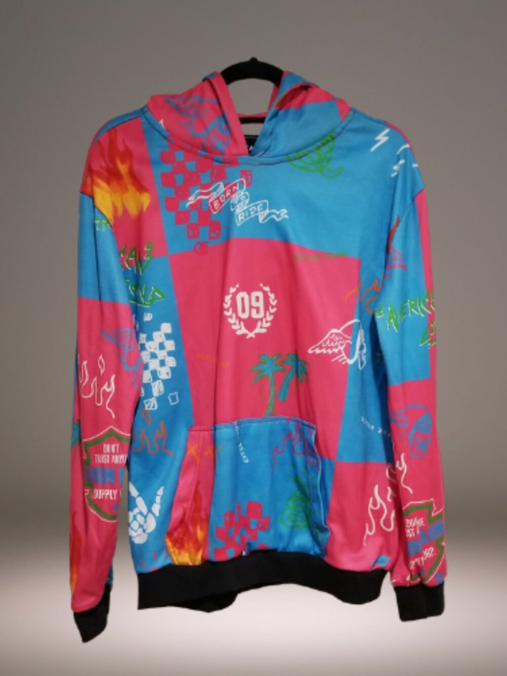 Reason Clothing All-Over Print Graphic Hoodie – Size L